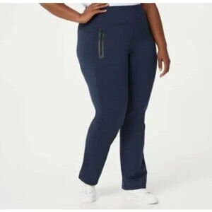 zuda Z-Stretch Bootcut Pants with Zipper Pocket Dark Navy.X-Small pants